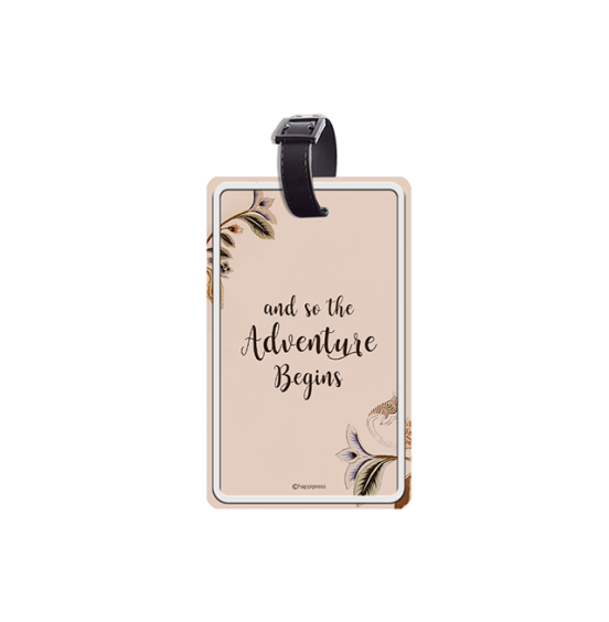 Adventure Begins Luggage Tag (Pink) 