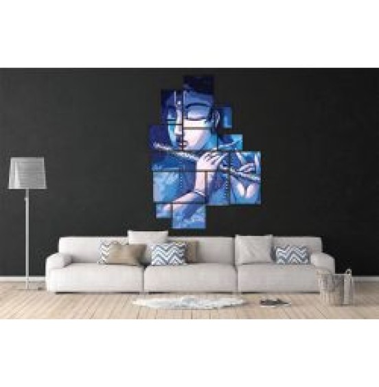 Calming Blue Lord Krishna Wall Art